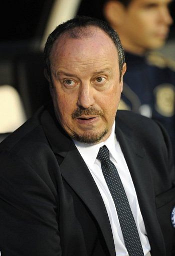 Chelsea's interim manager Rafael Benitez before the Premier League match against Fulham on April 17, 2013